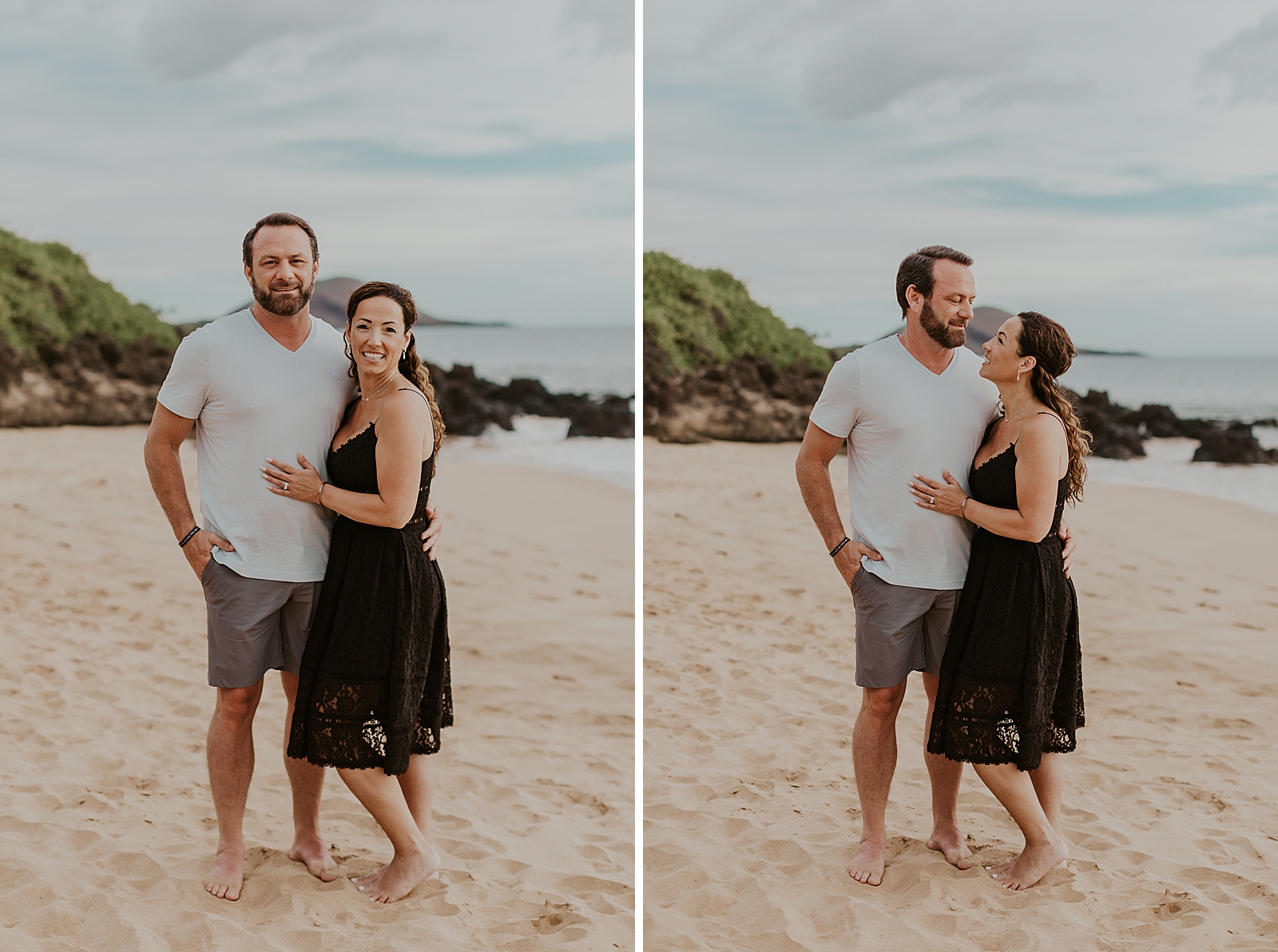 Mom and Dad portraits on the Po’olenalena beach